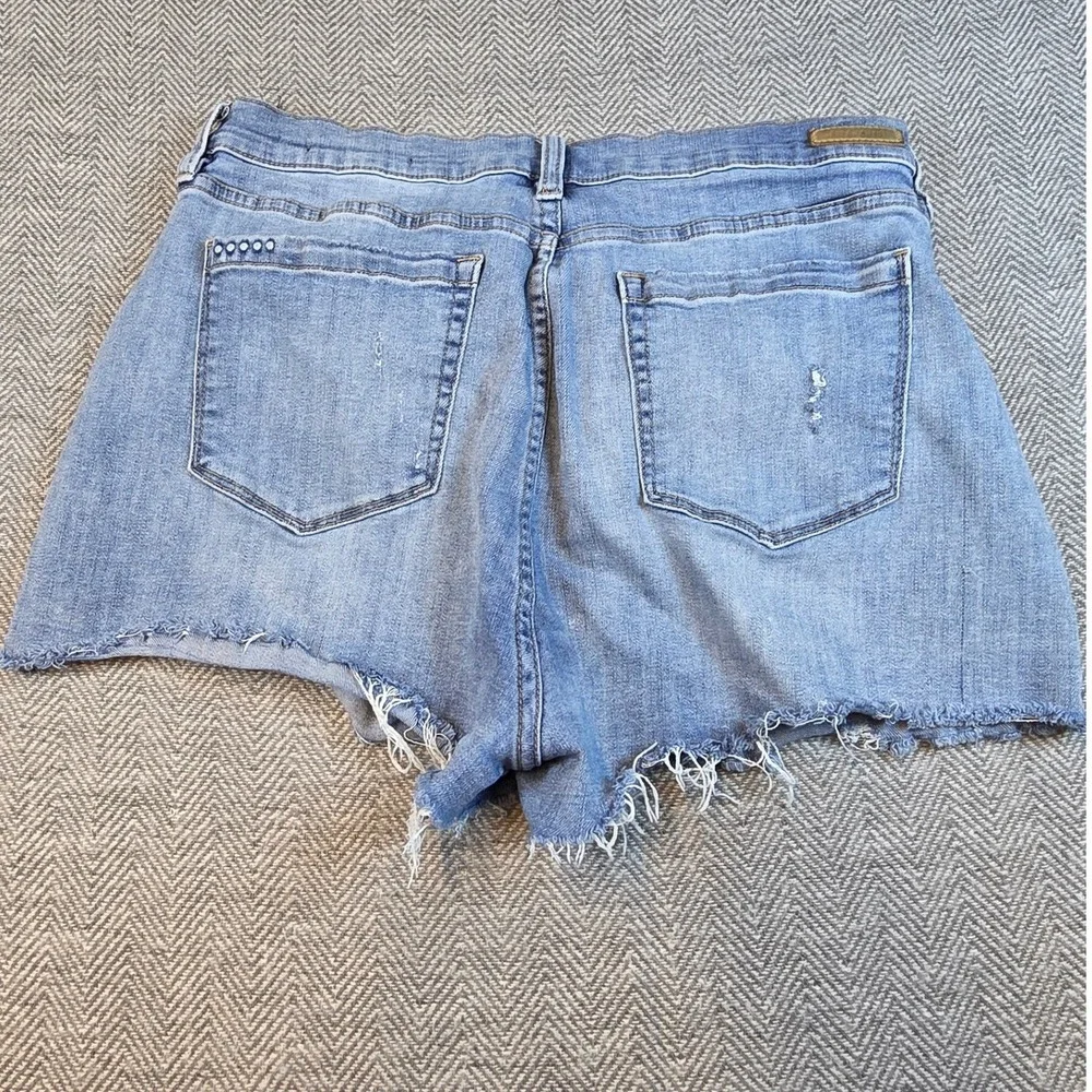 BlankNYC The Essex Classic Cut-Off Distressed Denim Shorts Light Wash 31 82M8144